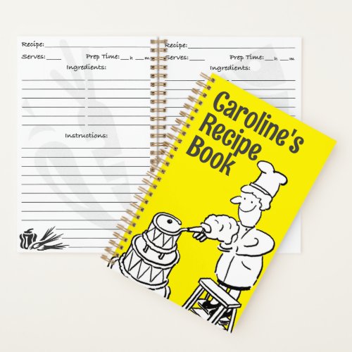 Cookbook with Cook Decorating Cake Recipe Notebook