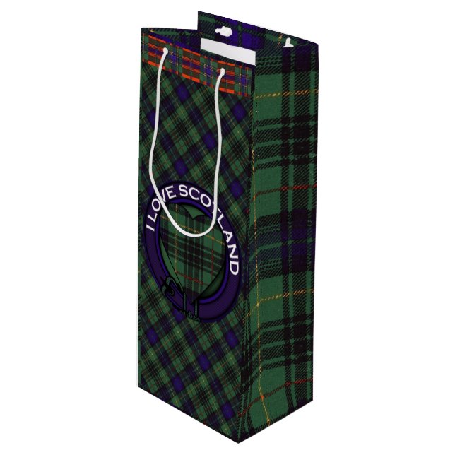 Cooke clan Plaid Scottish kilt tartan Wine Gift Bag (Front Angled)