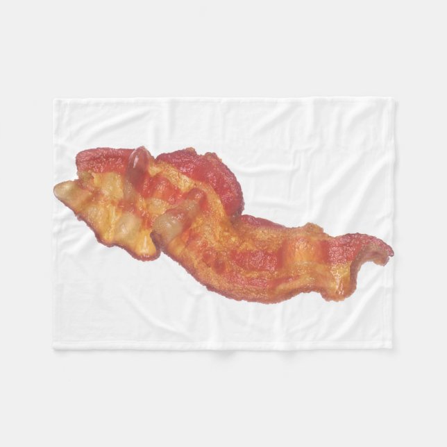 Cooked Bacon Fleece Blanket (Front (Horizontal))