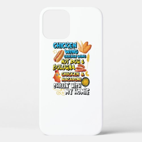 Cooked Chicken Wing Chicken Wing Hot Dog Bologna M iPhone 12 Case