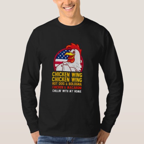 Cooked Chicken Wing Chicken Wing Hot Dog Bologna M T_Shirt