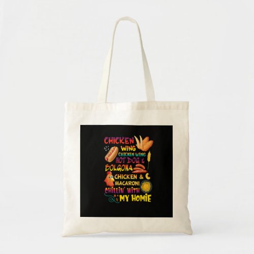 Cooked Chicken Wing Chicken Wing Hot Dog Bologna M Tote Bag