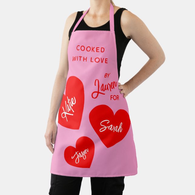 Cooked With Love Personalized Pink Apron (Insitu)