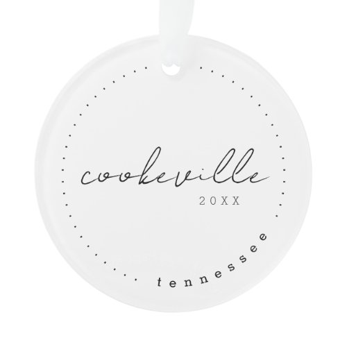 Cookeville Tennessee TN Travel United States Ornament