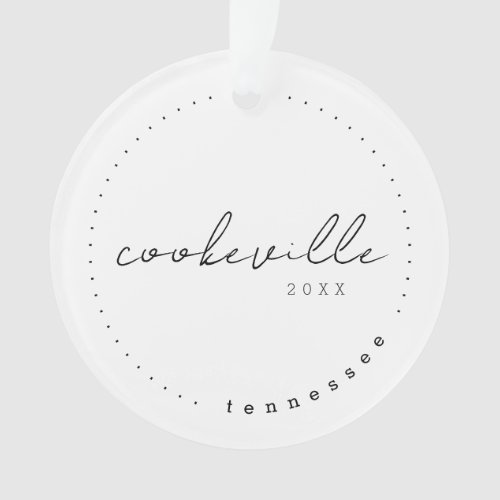 Cookeville Tennessee TN Travel United States Ornament