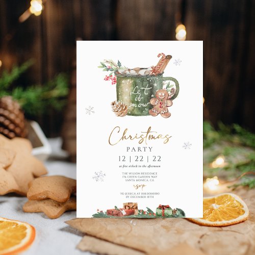 Cookie and Cocoa Holiday Christmas Party Invitation