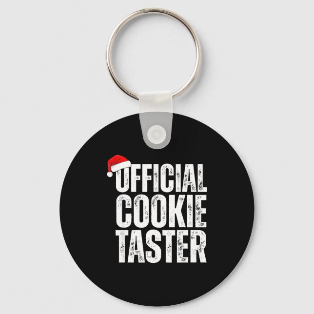 Cookie And Cookie Taster, Christmas Couples  Keychain (Front)