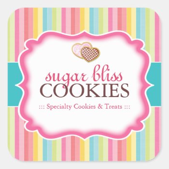 Cookie And Dessert - Packaging Stickers by colourfuldesigns at Zazzle