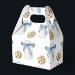 Cookie and Milk Birthday Party Favor Boxes<br><div class="desc">A Little Sweet Cookie. Watercolor kids birthday party. Watercolor cookies with chocolate and bottle milk with blue bow.</div>