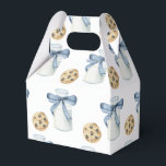 Cookie and Milk Birthday Party Favor Boxes<br><div class="desc">A Little Sweet Cookie. Watercolor kids birthday party. Watercolor cookies with chocolate and bottle milk with blue bow.</div>
