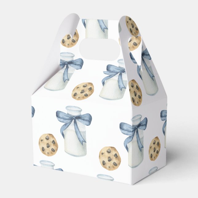 Cookie and Milk Birthday Party Favor Boxes (Front Side)