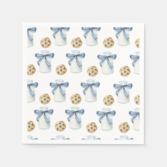 Cookie and Milk Birthday Party Napkins (Front)