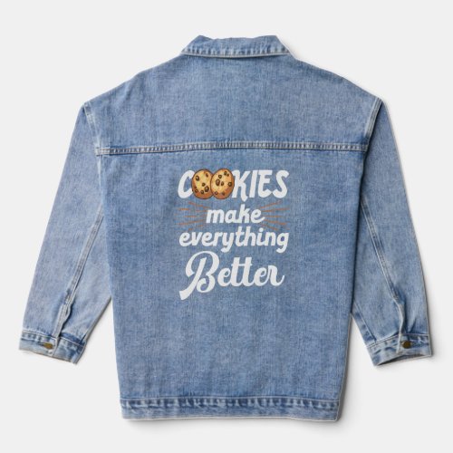 Cookie Art For Kids Men Women Pastry Chef Bakers  Denim Jacket