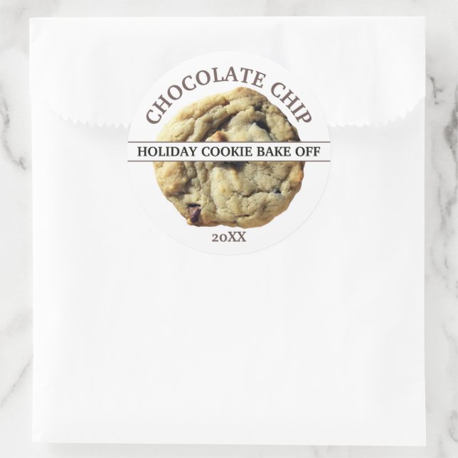 Cookie Bake Off Holiday Classic Round Sticker (Bag)