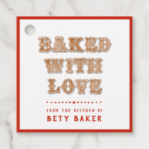 Cookie Baked with Love From the Kitchen of Favor Tags