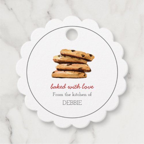 COOKIE baked with love Holiday bakers  Favor Tags