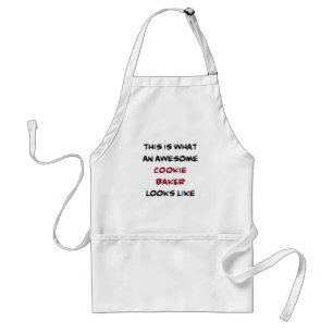 cookie baker, awesome adult apron