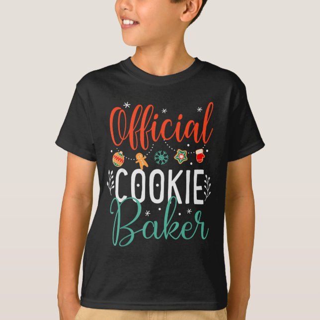 Cookie Baker Funny Christmas Couples Matching  T-Shirt (Front)