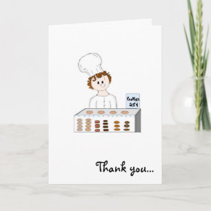 Cookie Baker Letterpress Thank You Card