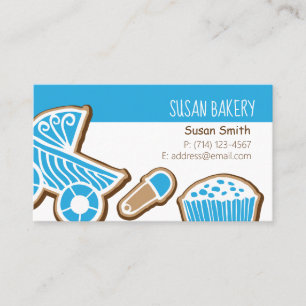 Cookie Baking Blue Business Card