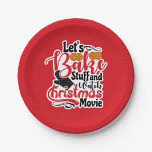 Cookie Baking Christmas Movie Paper Plates