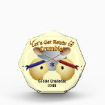 Cookie Baking Competition Award<br><div class="desc">This lighthearted design features a couple of funny,  fierce looking cookie characters facing off in front of a mixing bowl and crossed wooden spoons under an arched text image reading "Let's Get Ready to Crumble!" It is easy to customize for your bake off event.</div>