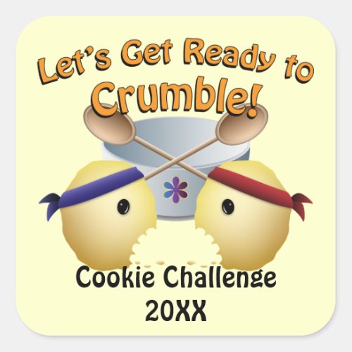 Cookie Baking Competition Square Sticker
