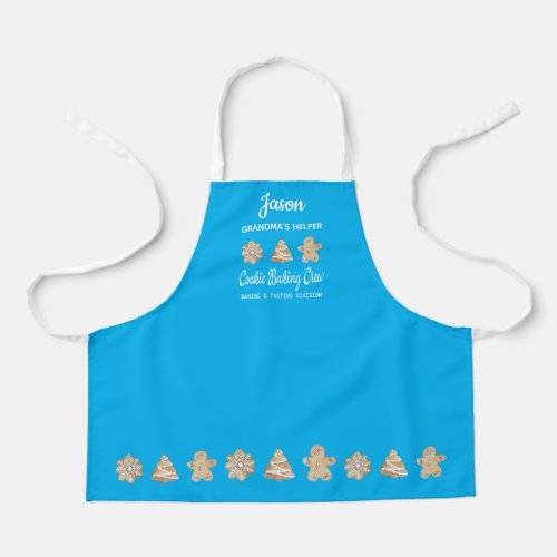 Cookie Baking Crew Blue Childrens Kids Baking Apron