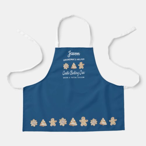 Cookie Baking Crew Blue Childrens Kids Baking Apron