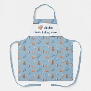 Cookie Baking Crew Blue Personalized Apron