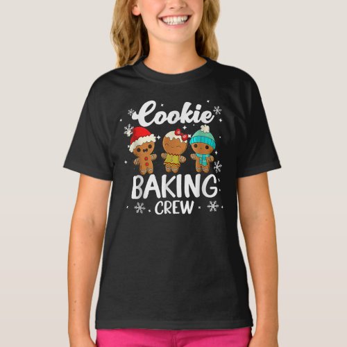 Cookie Baking Crew Christmas Baker Gingerbread  T_Shirt