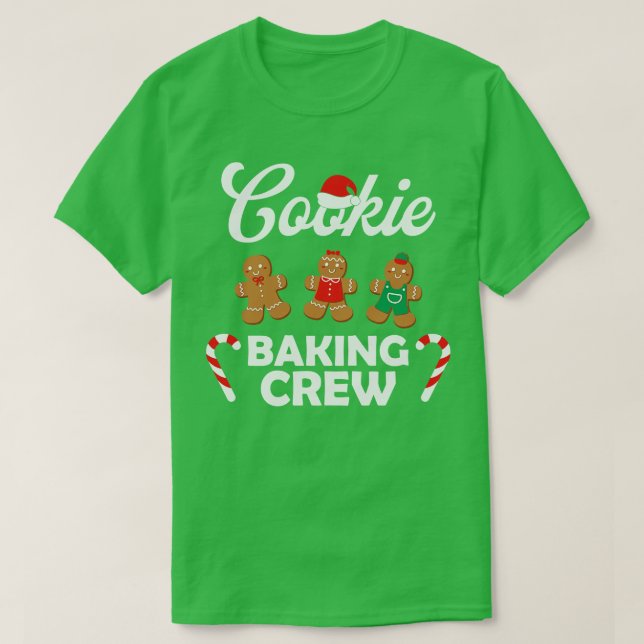 Cookie Baking Crew Christmas Baking Gingerbread Co T-Shirt (Design Front)