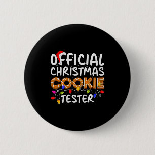 Cookie Baking Crew Christmas Cookie Tester Xmas Pr Button