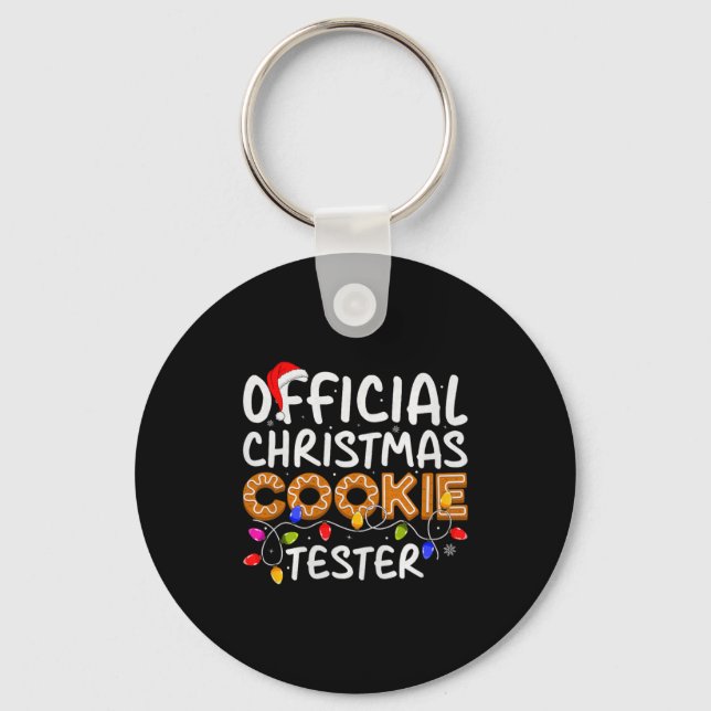 Cookie Baking Crew Christmas Cookie Tester Xmas Pr Keychain (Front)