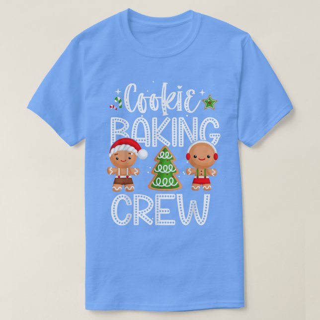 Cookie Baking Crew Christmas Family Gingerbread Te T-Shirt (Design Front)