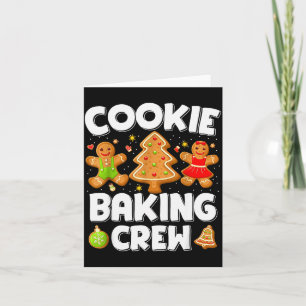 Cookie Baking Crew Christmas Gingerbread Team Squa Card