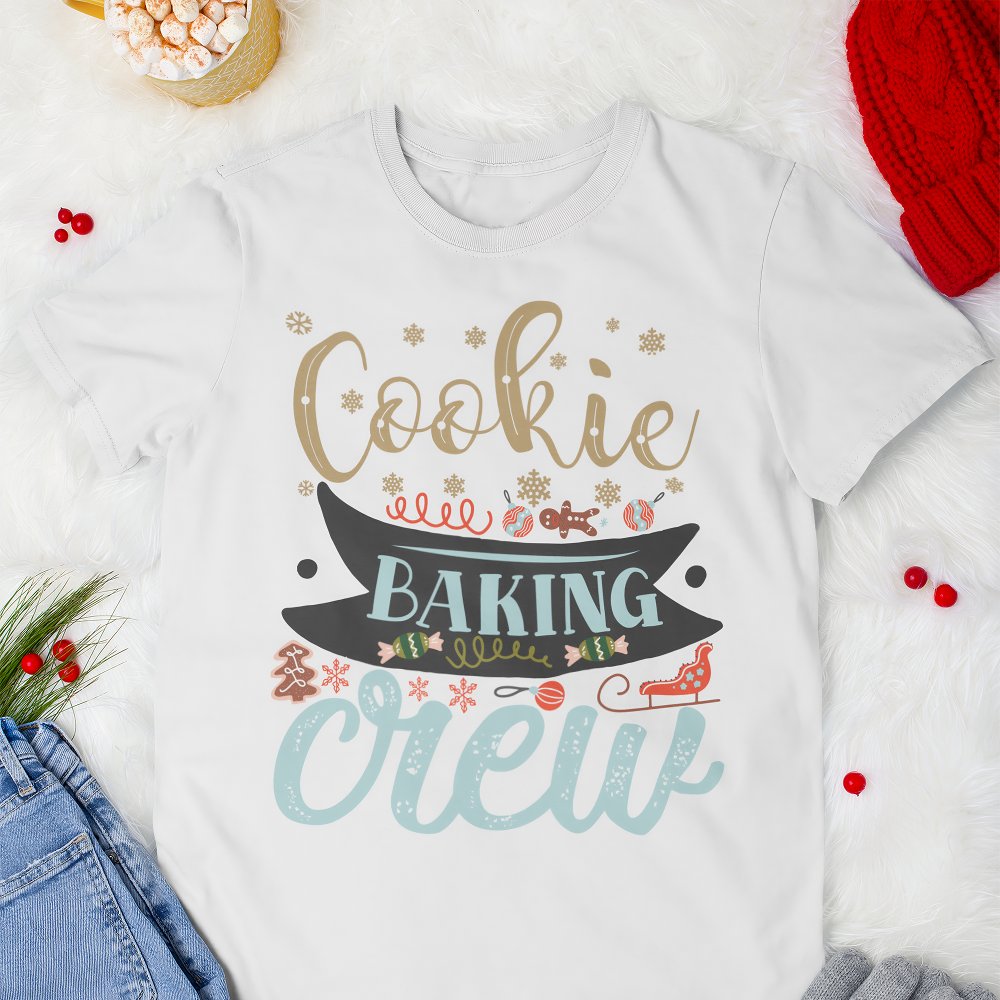 Discover Cookie Baking Crew Christmas Holiday Family Personalized T-Shirt