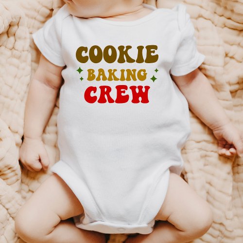 Cookie Baking Crew Christmas Holiday Funny Baby Bodysuit