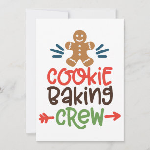 Cookie baking crew christmas invitation