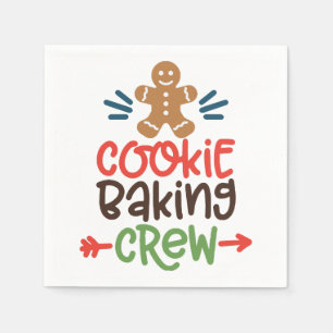 Cookie baking crew christmas napkins