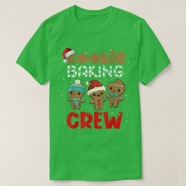 Cookie Baking Crew Christmas Pajamas Family Ginger T-Shirt (Design Front)