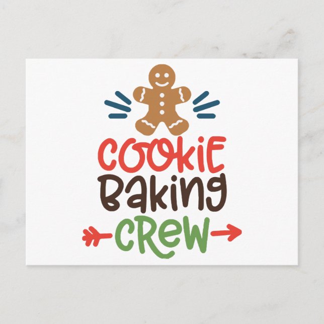 Cookie baking crew christmas  postcard (Front)