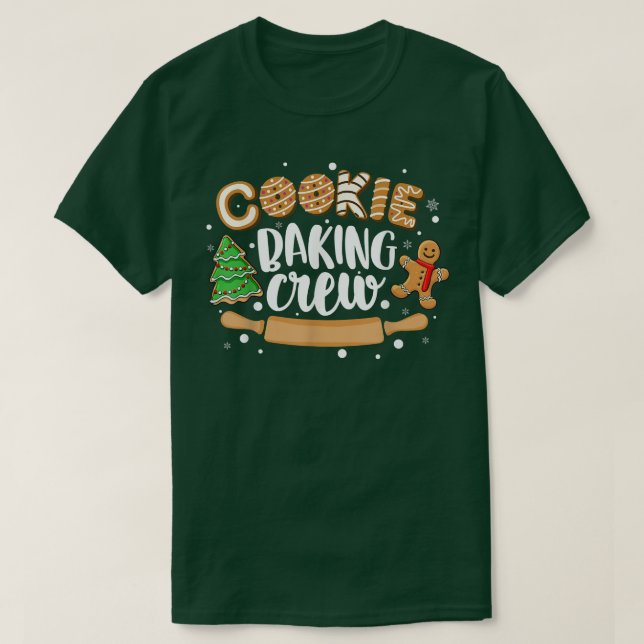 Cookie Baking Crew Christmas Santa Family Gingerbr T-Shirt (Design Front)