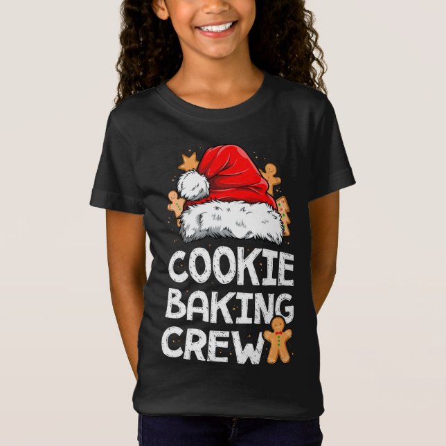 Cookie Baking Crew Christmas Santa Family Gingerbr T-Shirt (Front)