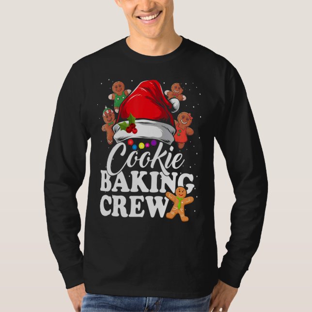 Cookie Baking Crew Christmas Santa Family Gingerbr T-Shirt (Front)