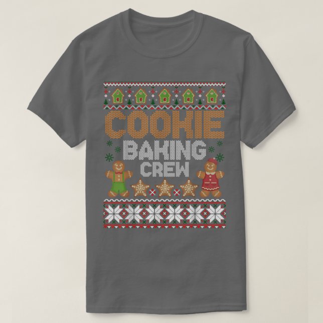 Cookie Baking Crew Christmas Santa Family Gingerbr T-Shirt (Design Front)
