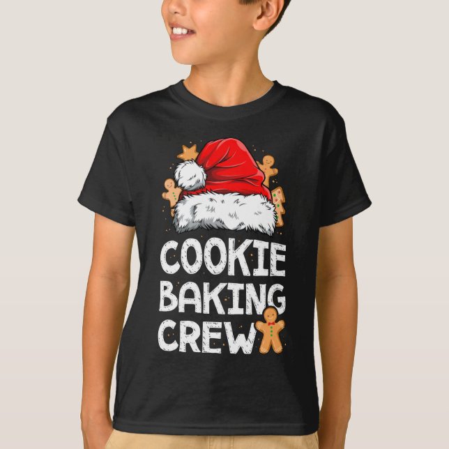 Cookie Baking Crew Christmas Santa Family Gingerbr T-Shirt (Front)