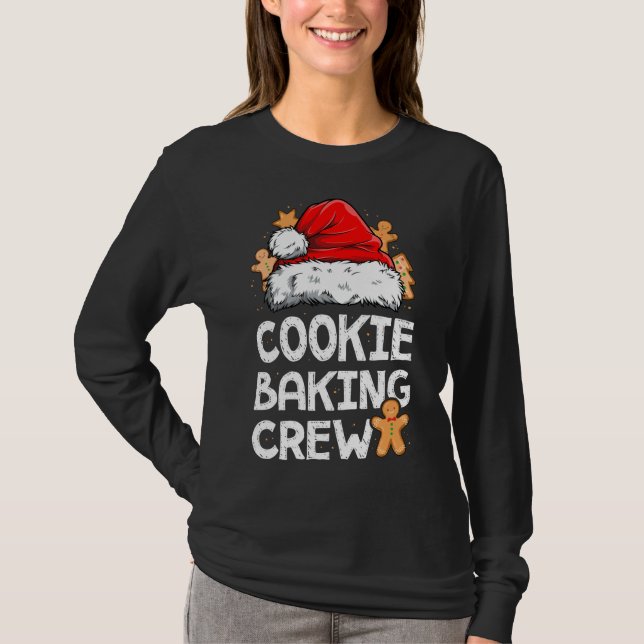 Cookie Baking Crew Christmas Santa Family Gingerbr T-Shirt (Front)