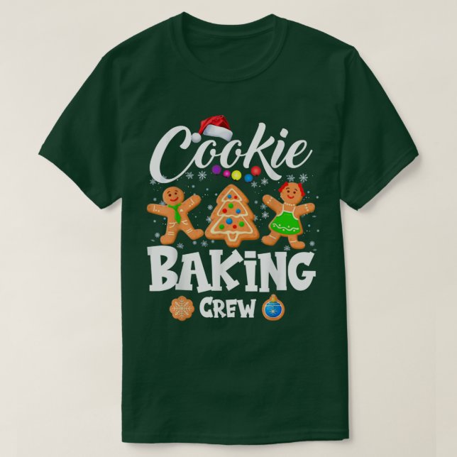 Cookie Baking Crew Christmas Santa Family Gingerbr T-Shirt (Design Front)