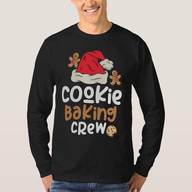 Cookie Baking Crew Christmas Santa Family T-Shirt (Front)